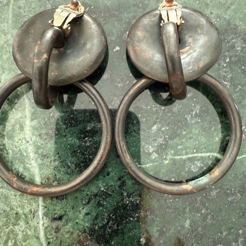 VINTAGE MONIES STATEMENT EARRINGS - Picture 12 of 15